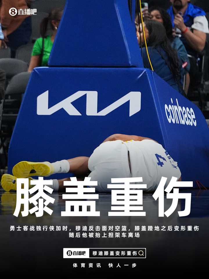 勇士伤病潮再添惨烈一幕 穆迪无对抗膝伤离场 库里巴特勒归期未定