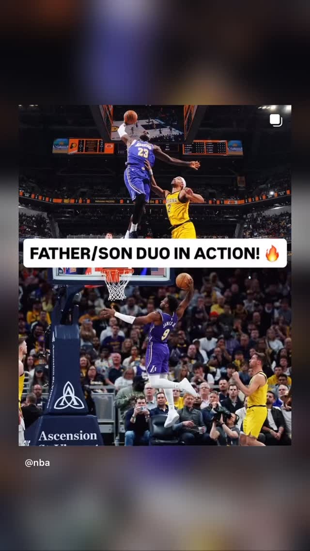 詹姆斯布朗尼同场扣篮 湖人客场力克步行者