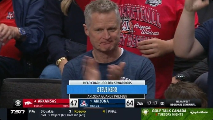 科尔现身湾区观战母校 亚利桑那大学晋级精英八强