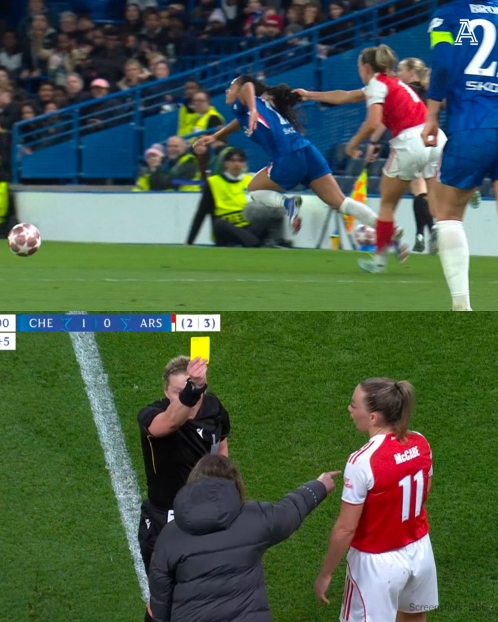麦凯布拉扯辫子未吃牌 邦帕斯托抗议染红 切尔西女足欧冠出局