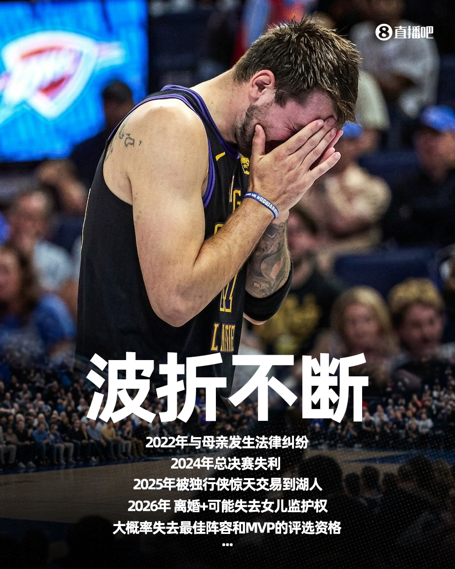 东契奇腿筋二级拉伤赛季报销 近年赛场内外波折不断