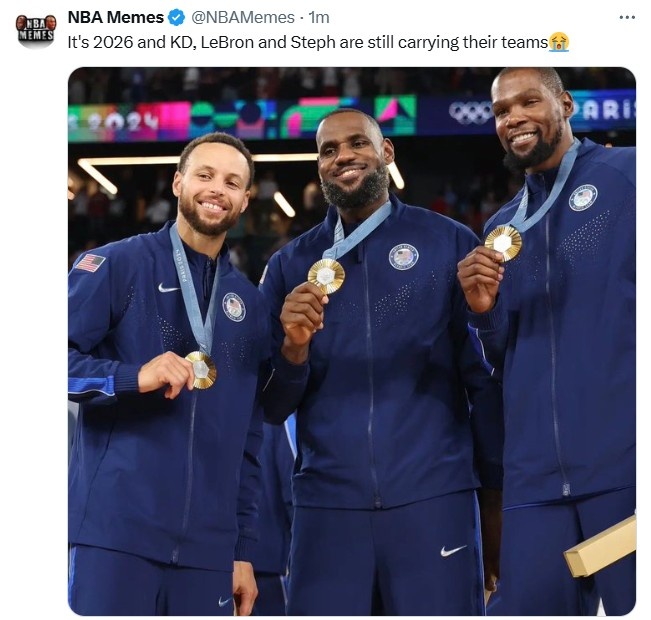 詹杜库同日砍30+ 美媒晒巴黎旧照感叹2026年仍在扛队