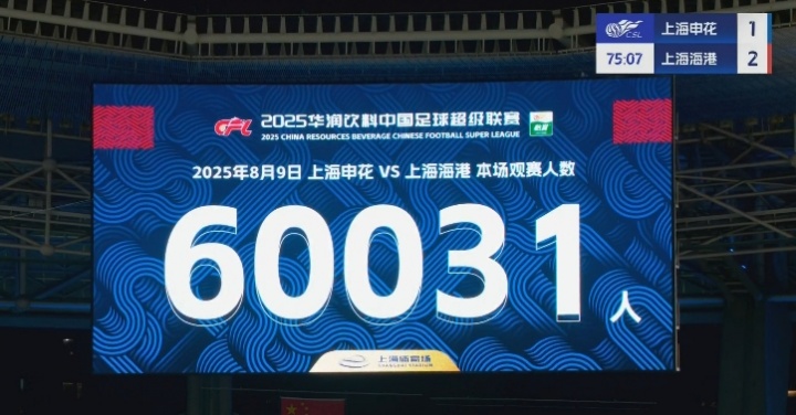 上海德比门票售罄 上座人数能否再破六万