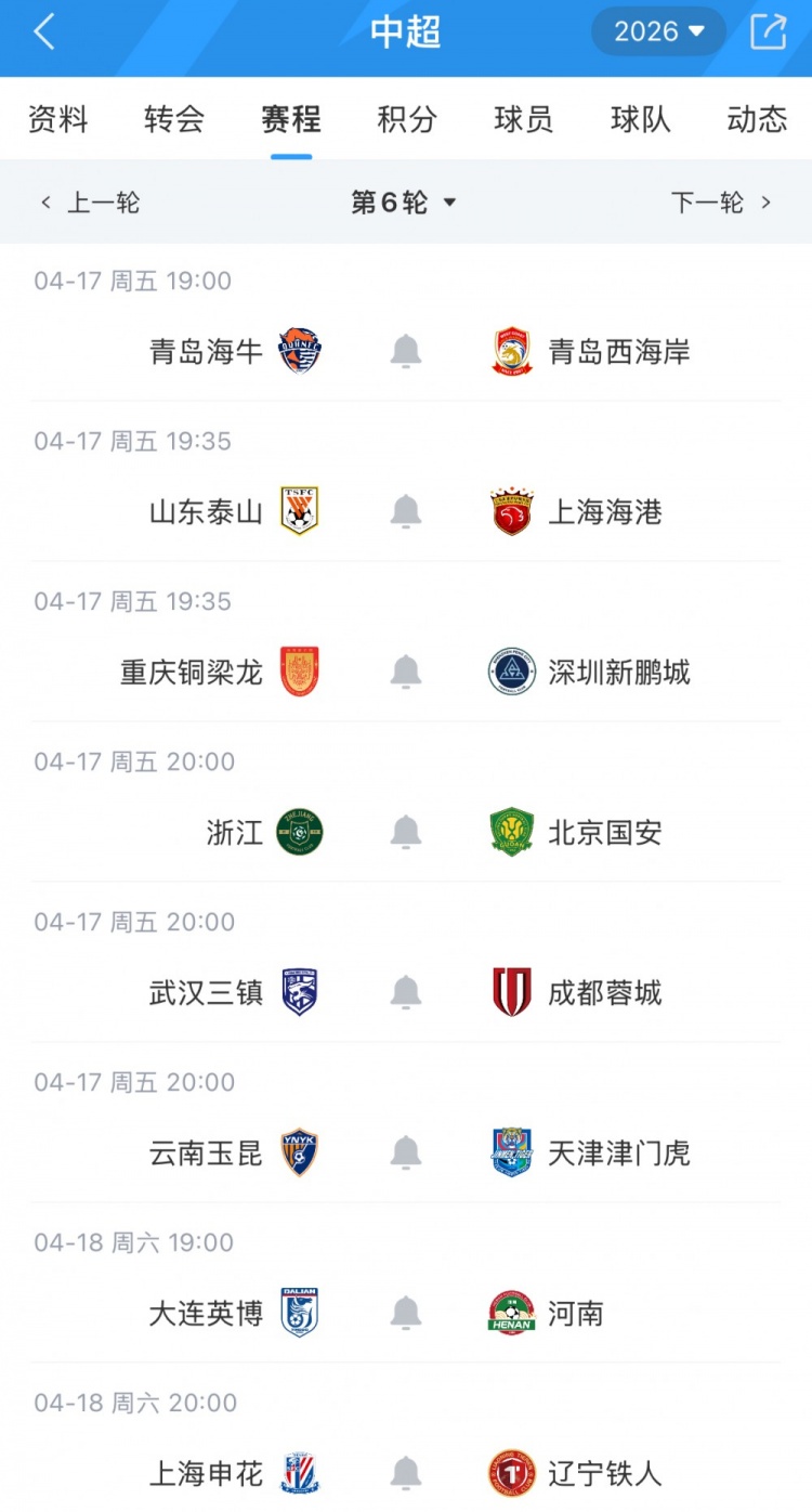 中超第六轮赛程引争议 媒体人批晚间扎堆影响转播