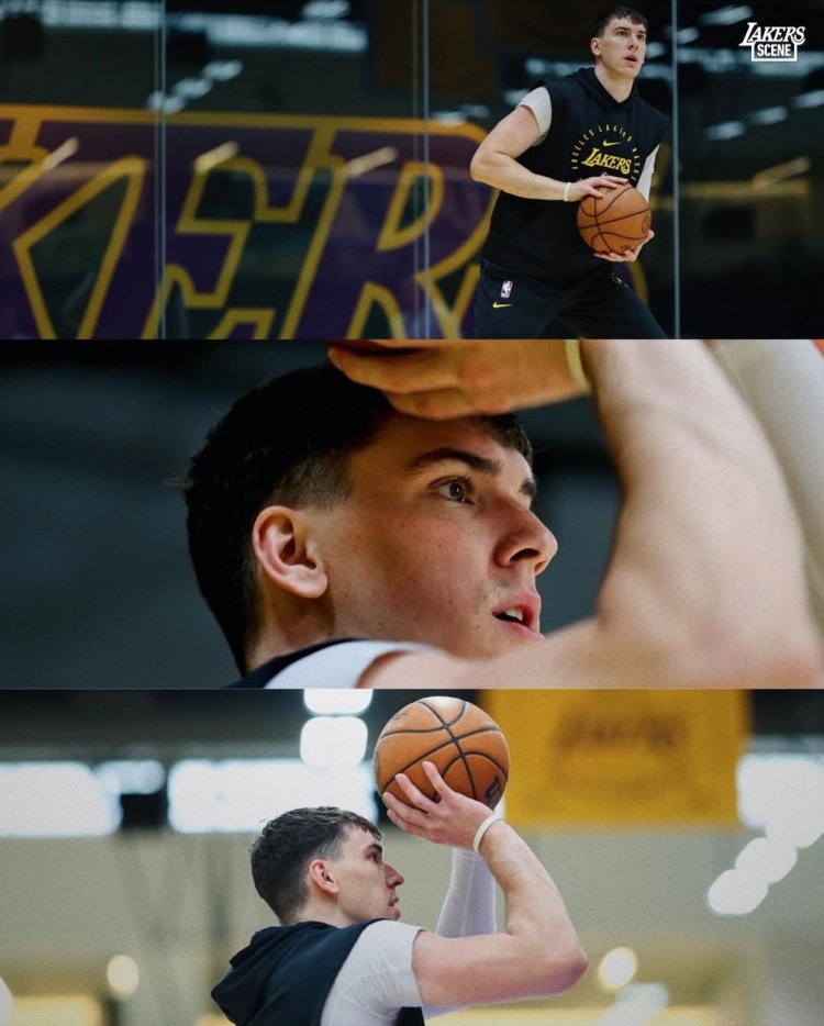 湖人全队封闭训练 詹姆斯八村塁专注备战G1