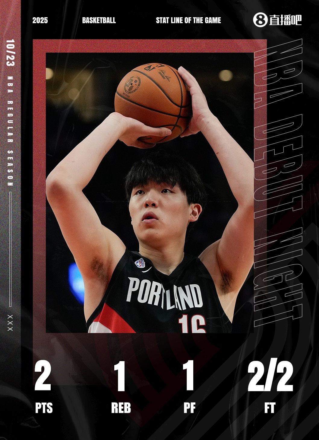 杨瀚森新秀赛季全记录：从选秀到季后赛末节52秒