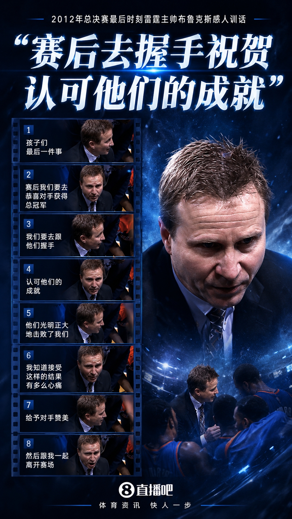 雷霆主帅失利后训话：去握手，恭喜对手，认可成就