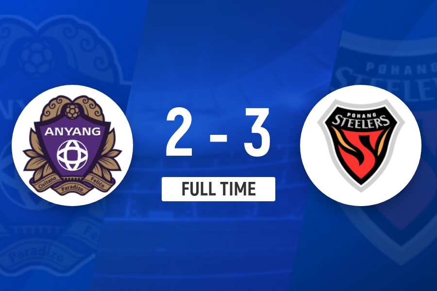 万德森梅开二度 浦项制铁客场3-2险胜安养FC