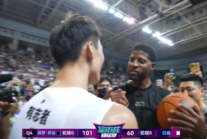 百分大战乔治101-60白晶，末节24-0零封狂胜41分